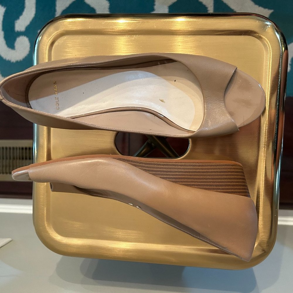 Cole Haan Peep Toe Maple Suga Wedge Size 9B